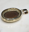 Natural Australian Boulder Opal and Diamond Gold Pendant