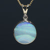Natural Australian Boulder  Opal  and Diamond  Gold Pendant