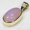 Natural Australian Boulder Opal and Diamond Gold Pendant Code -PL34