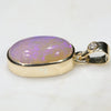 Natural Australian Boulder Opal and Diamond Gold Pendant Code -PL34