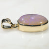 Natural Australian Boulder Opal and Diamond Gold Pendant Code -PL34