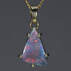 Stunning Natural  Australian Semi Black Opal 18K Gold Pendant Code -GP312