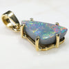 Stunning Natural  Australian Semi Black Opal 18K Gold Pendant Code -GP312