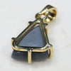 Stunning Natural  Australian Semi Black Opal 18K Gold Pendant Code -GP312