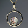 Natural Australian Boulder  Opal  Gold Pendant