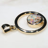 Natural Australian Boulder  Opal  Gold Pendant