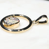 Natural Australian Boulder  Opal  Gold Pendant