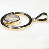 Natural Australian Boulder  Opal  Gold Pendant