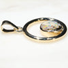 Natural Australian Boulder  Opal  Gold Pendant