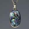 10k Gold Natural Boulder Opal Pendant