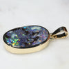 Natural Australian Boulder  Opal Gold Pendant Code -PL23