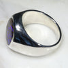 Natural Boulder Opal Matrix Mens Silver Ring -Size 10.25 Code-SM60