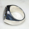 Natural Boulder Opal Matrix Mens Silver Ring -Size 9.75 Code-SM56