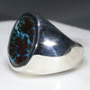 Natural Boulder Opal Matrix Mens Silver Ring -Size 8.75
