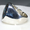 Natural Boulder Opal Matrix Mens Silver Ring -Size 8.75