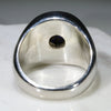 Natural Boulder Opal Matrix Mens Silver Ring -Size 10.25