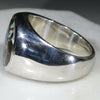 Natural Boulder Opal Matrix Mens Silver Ring -Size 10.75