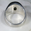 Natural Boulder Opal Matrix Mens Silver Ring -Size 10.75