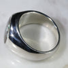 Natural Boulder Opal Matrix Mens Silver Ring -Size 10.75
