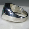 Natural Boulder Opal Matrix Mens Silver Ring -Size 9.5