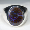 Natural Boulder Opal Matrix Mens Silver Ring -Size 9 Code-SM53