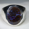 Natural Boulder Opal Matrix Mens Silver Ring -Size 9 Code-SM53