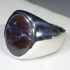 Natural Boulder Opal Matrix Mens Silver Ring -Size 9 Code-SM53