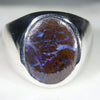 Natural Boulder Opal Matrix Mens Silver Ring -Size 9 Code-SM53