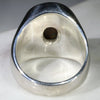 Natural Boulder Opal Matrix Mens Silver Ring -Size 10.5