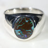 Natural Boulder Opal Matrix Mens Silver Ring -Size 8 Code-SM54