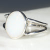 Australian Solid White Opal Silver Ring - Size 7.75 Code - SR13