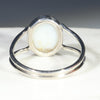 Australian Solid White Opal Silver Ring - Size 7.75 Code - SR13