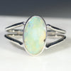 Natural Australian Boulder Opal Silver Ring