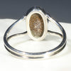 Silver Solid Opal Ring Rear View