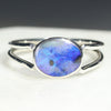 Australian Solid Opal Silver Ring
