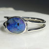 Australian Solid Boulder Opal Silver Ring - Size 6.75 Code - SR27