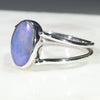 Natural Australian Silver Opal Ring