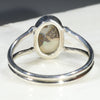Silver Solid Opal Ring Rear View