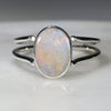 Natural Australian Solid Opal Silver Ring