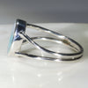 Natural Australian Solid  Opal Silver Ring - Size 7