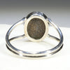 Silver Solid Opal Ring Rear View