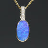 Australian Opal Gold Pendant and Diamonds