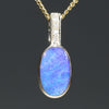 Natural Australian Solid Opal Gold Pendant