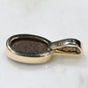 Natural Australian Boulder Opal and Diamond Gold Pendant (10.5mm x 6.5mm)Code -PL35