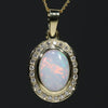 October Birthstone 18k Gold and Diamond Pendant