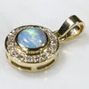 Round Gold and Diamond Pendant Side