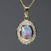 Natural Australian Boulder Opal and Diamond 18K Gold Pendant Code -PL42