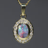 Australian Opal Gold Pendant with Diamonds