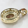 Natural Australian Boulder Opal and Diamond 18K Gold Pendant Code -PL42