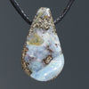Natural Australian Boulder Opal Side Drill Pendant